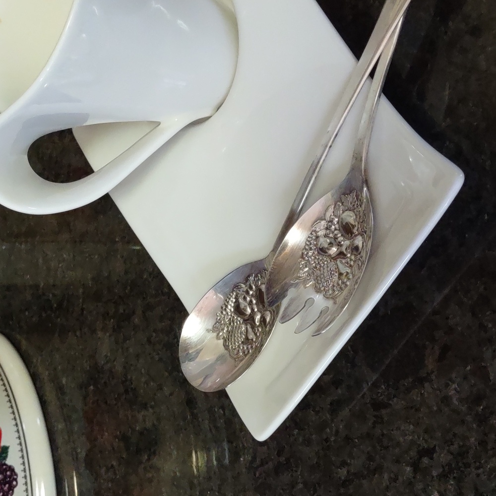 Elegant Silver Plated Spoon and Fork Set
